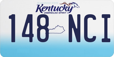 KY license plate 148NCI