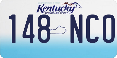 KY license plate 148NCO