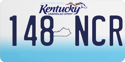 KY license plate 148NCR