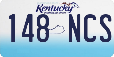KY license plate 148NCS