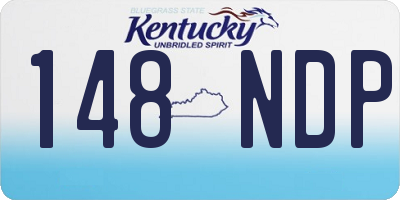 KY license plate 148NDP