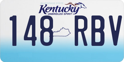 KY license plate 148RBV