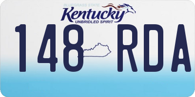 KY license plate 148RDA