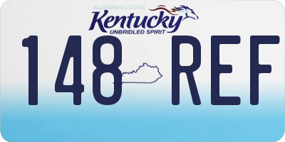 KY license plate 148REF