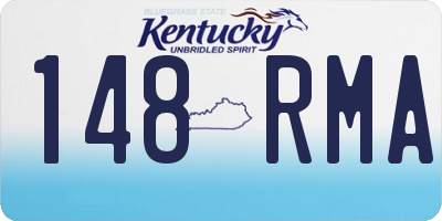 KY license plate 148RMA