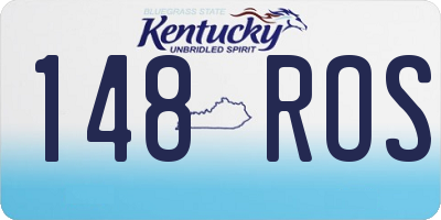 KY license plate 148ROS