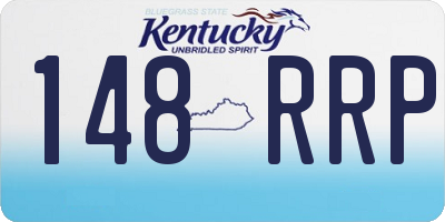 KY license plate 148RRP