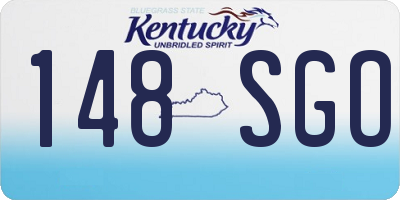 KY license plate 148SGO