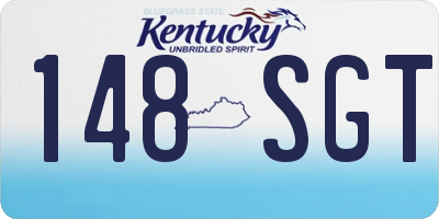 KY license plate 148SGT