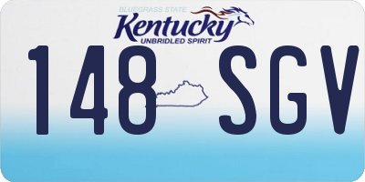 KY license plate 148SGV