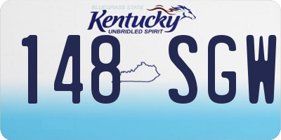 KY license plate 148SGW