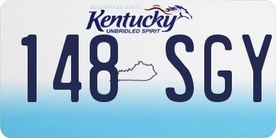 KY license plate 148SGY