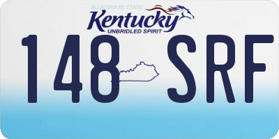 KY license plate 148SRF