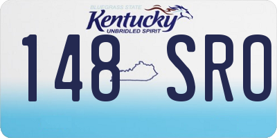 KY license plate 148SRO