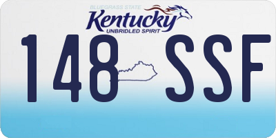 KY license plate 148SSF
