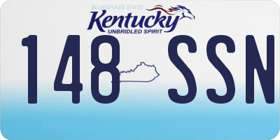KY license plate 148SSN