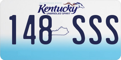 KY license plate 148SSS