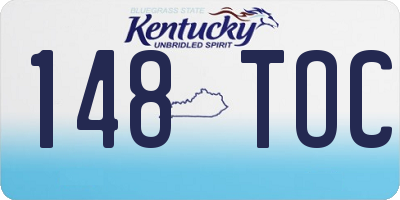 KY license plate 148TOC