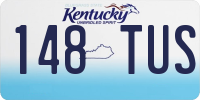 KY license plate 148TUS