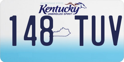 KY license plate 148TUV
