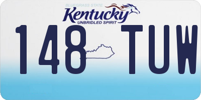 KY license plate 148TUW
