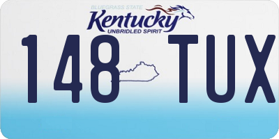KY license plate 148TUX