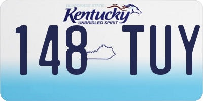 KY license plate 148TUY