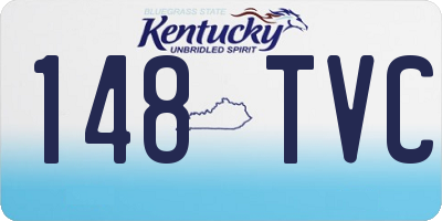 KY license plate 148TVC