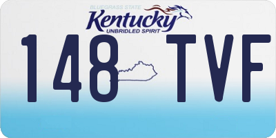 KY license plate 148TVF
