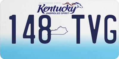 KY license plate 148TVG
