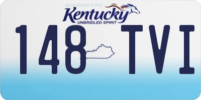 KY license plate 148TVI
