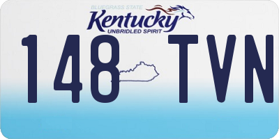 KY license plate 148TVN