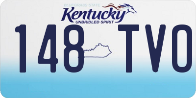 KY license plate 148TVO