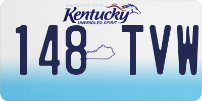 KY license plate 148TVW