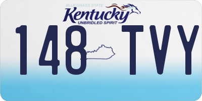 KY license plate 148TVY