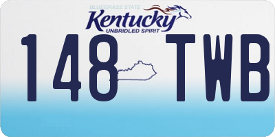 KY license plate 148TWB