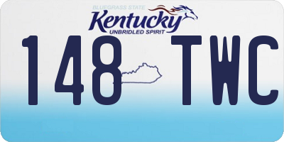 KY license plate 148TWC