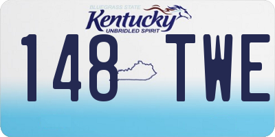 KY license plate 148TWE