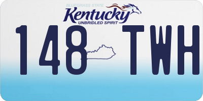 KY license plate 148TWH
