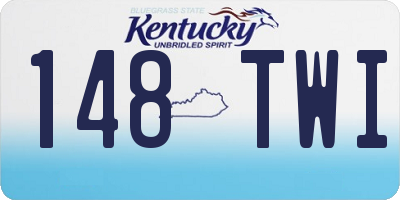 KY license plate 148TWI