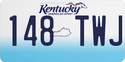 KY license plate 148TWJ