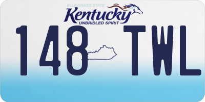 KY license plate 148TWL