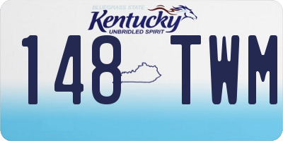 KY license plate 148TWM