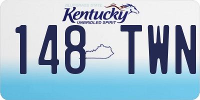 KY license plate 148TWN