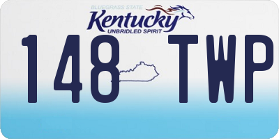 KY license plate 148TWP