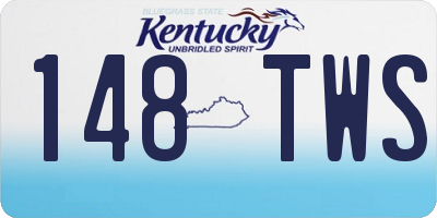 KY license plate 148TWS