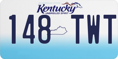 KY license plate 148TWT