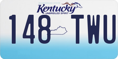 KY license plate 148TWU