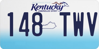 KY license plate 148TWV