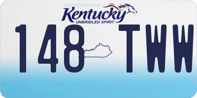 KY license plate 148TWW